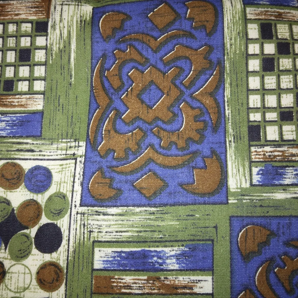 FABRIC Vintage Cotton Fabric, abstract design 1.25 yards